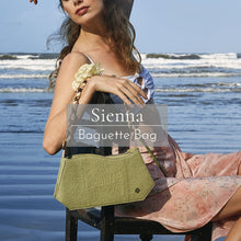 Load image into Gallery viewer, Sienna Baguette Bag | Available in Colours: Slate, Spotted Scarlet, Sage, Cocoa | MAYU