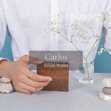 Load image into Gallery viewer, The Carlos Bifold Wallet available in European Salmon Leather | MAYU