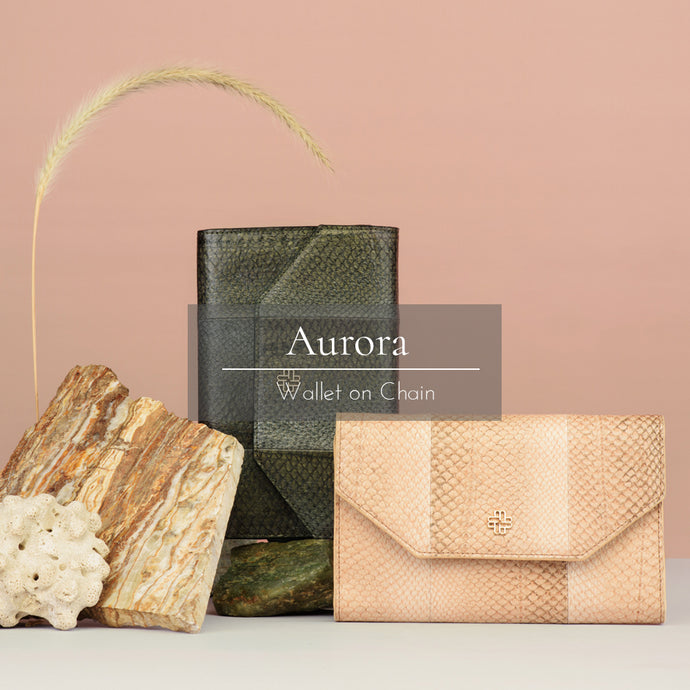 Aurora Wallet on Chain | Icelandic Fish Leather | MAYU 