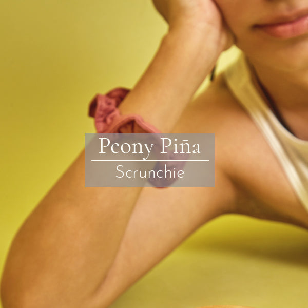 Peony Piña Hair Scrunchie | Pinatex | MAYU