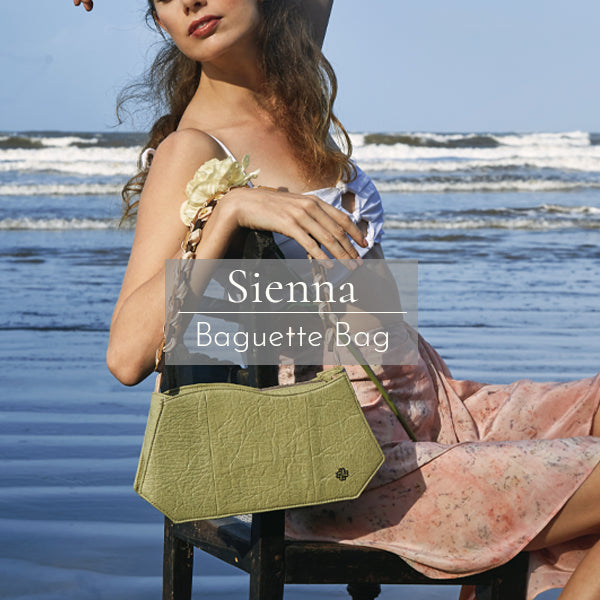 Sienna Baguette Bag | Available in Colours: Slate, Spotted Scarlet, Sage, Cocoa | MAYU