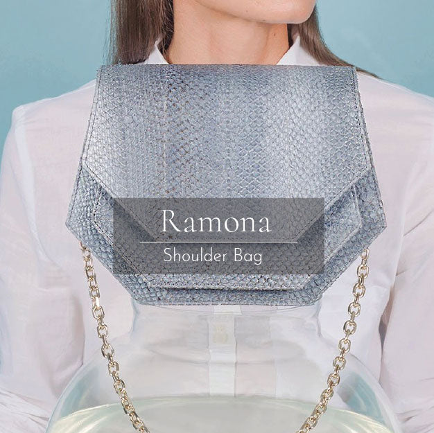 Ramona Shoulder Bag | Certified European Wolffish & Salmon Leather | MAYU