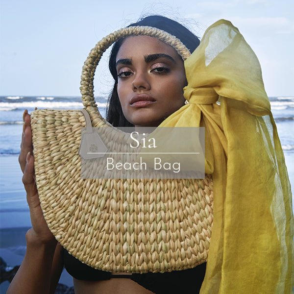 Sia Woven Bag to accompany you in style on everyday errands, Sunday brunches and beach vacations | MAYU